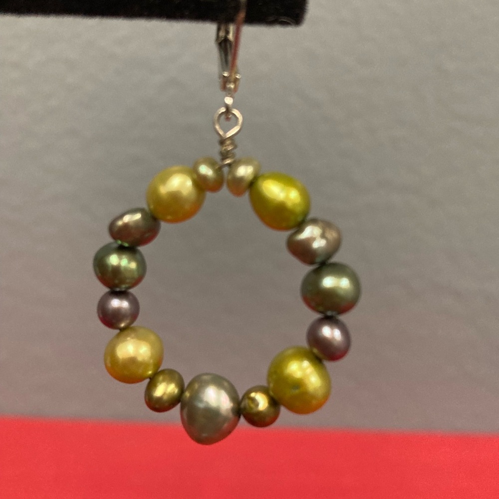 Pearl Hoop Earrings